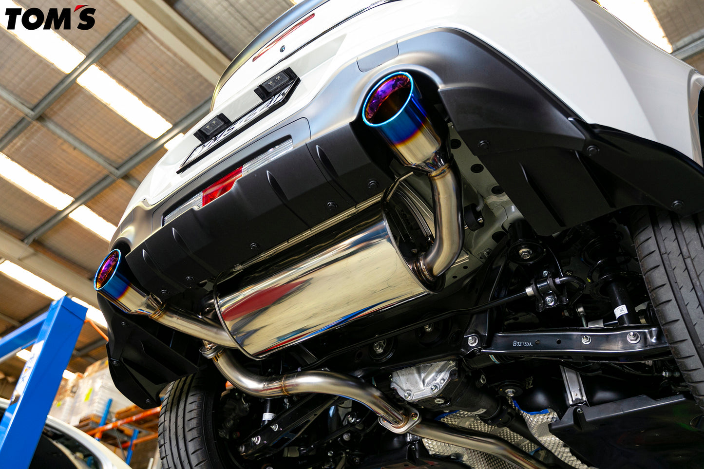 Toms Racing Dual Ti Tip Exhaust (Stock diffuser)