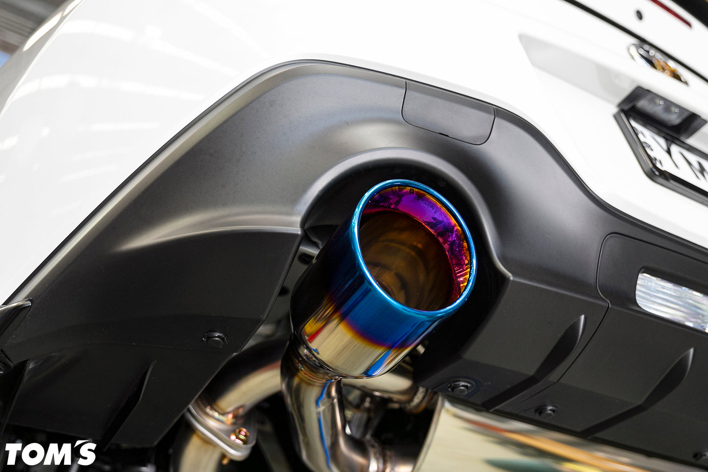 Toms Racing Dual Ti Tip Exhaust (Stock diffuser)