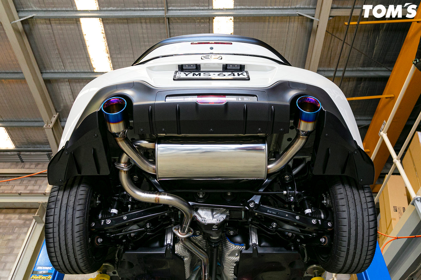 Toms Racing Dual Ti Tip Exhaust (Stock diffuser)