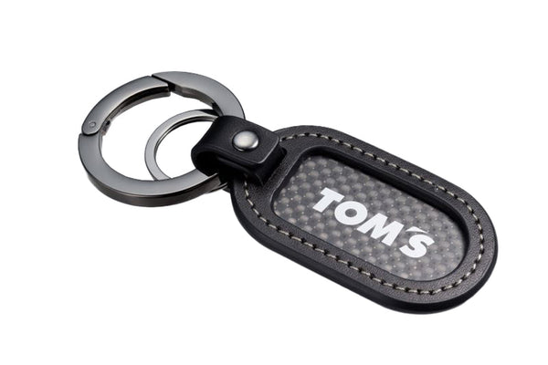 Carbon + Leather Keychain – toms racing australia