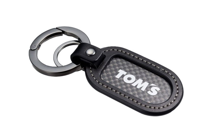 Carbon + Leather Keychain – toms racing australia