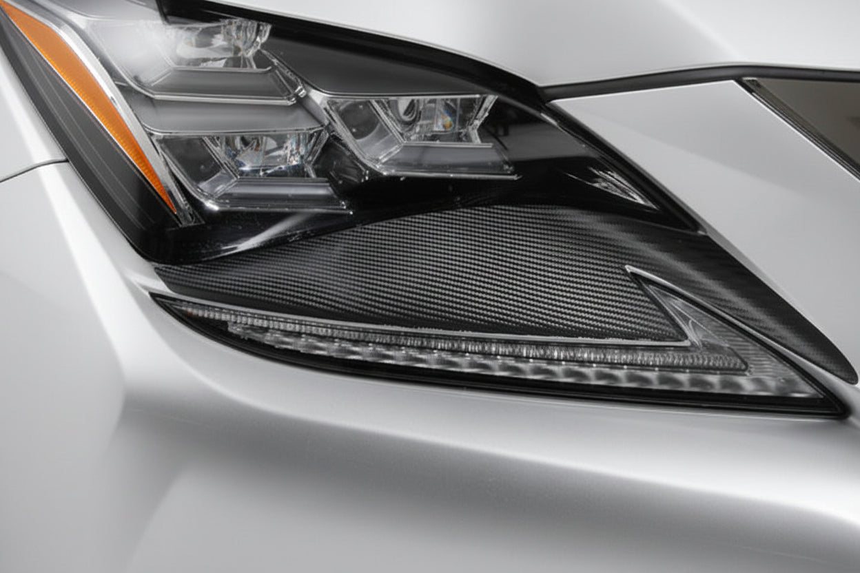 Headlight Carbon Sheet overlay for Lexus RCF