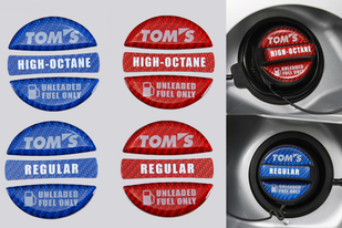 Toms Fuel Cap Sticker